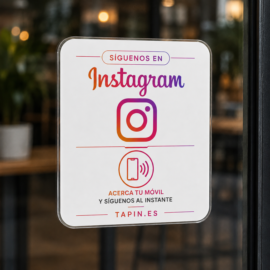 Placa NFC para Reseñas, Redes Sociales y Reservas