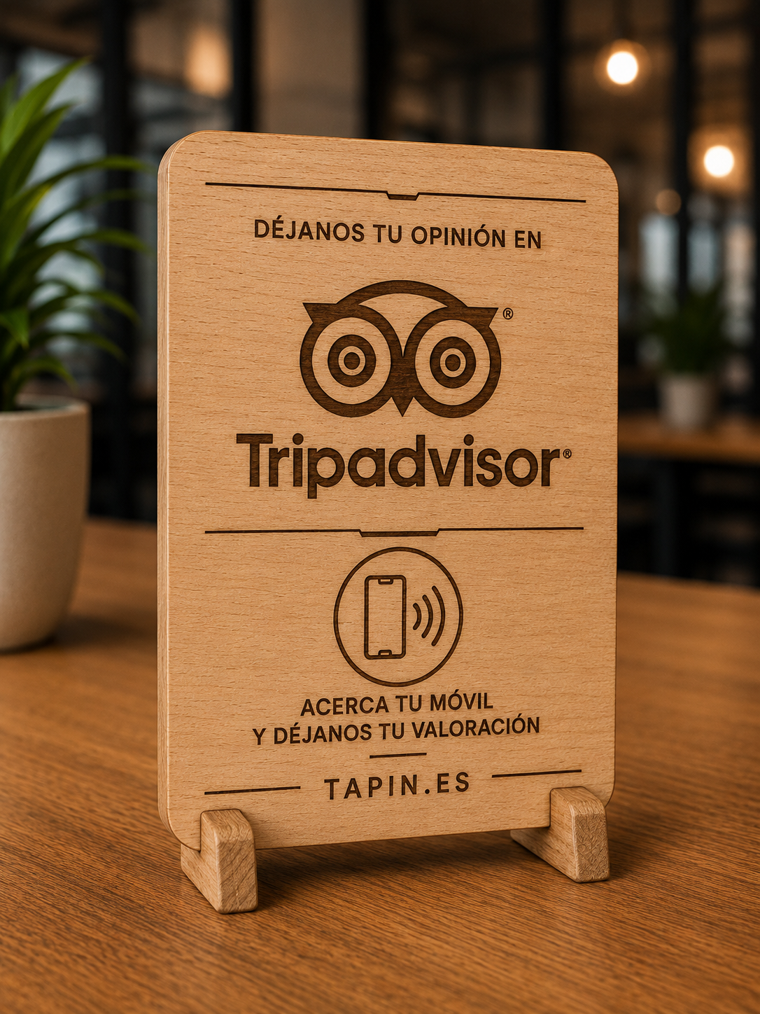 Expositor NFC para Reseñas, Redes Sociales y Wifi