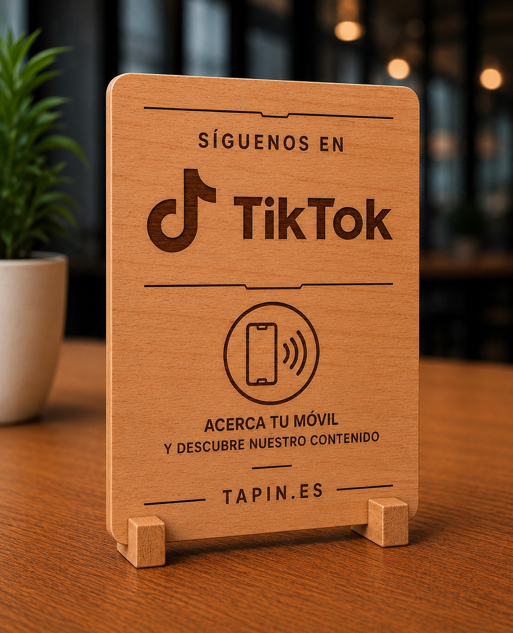 Expositor NFC para Reseñas, Redes Sociales y Wifi