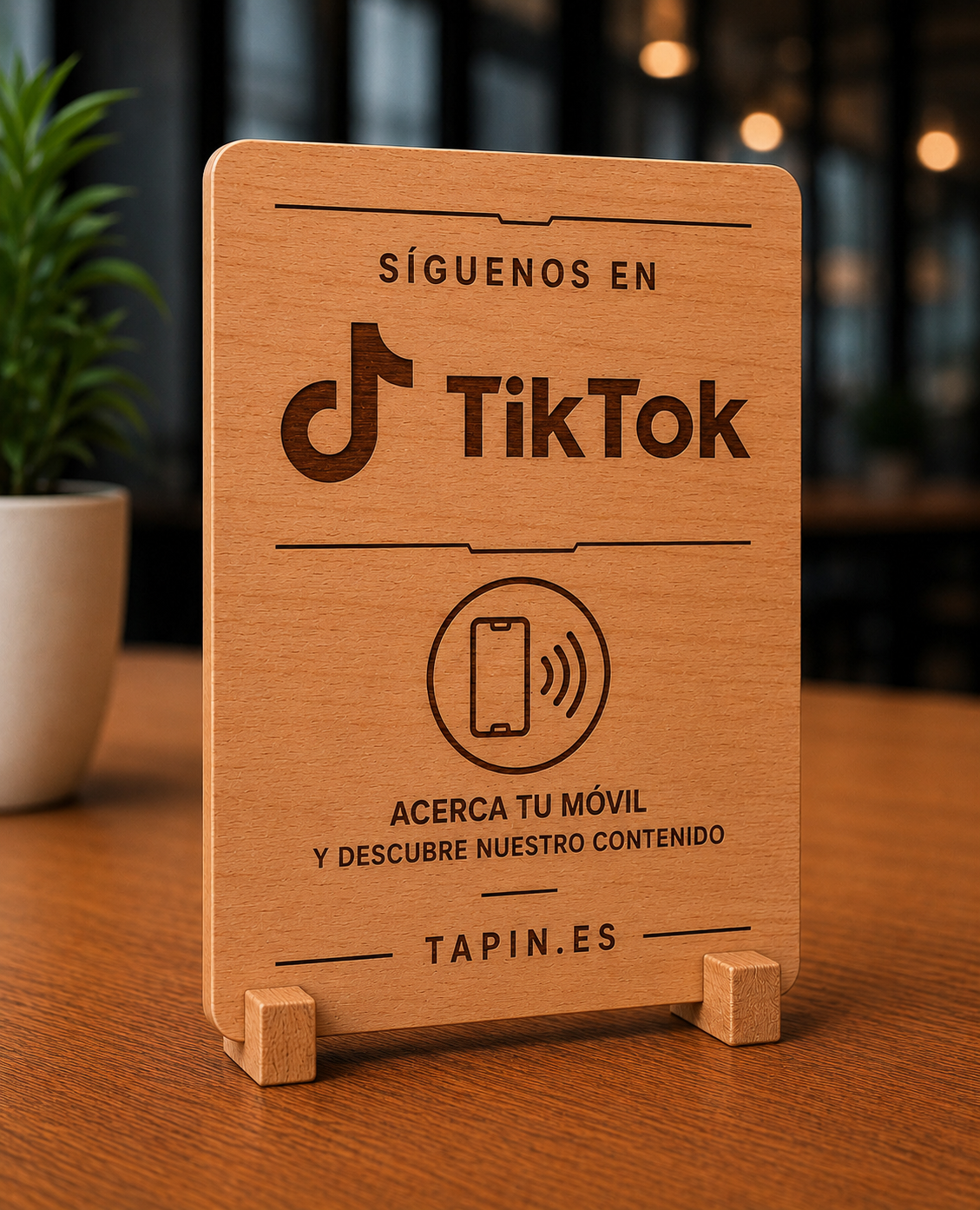 Expositor NFC para Reseñas, Redes Sociales y Wifi