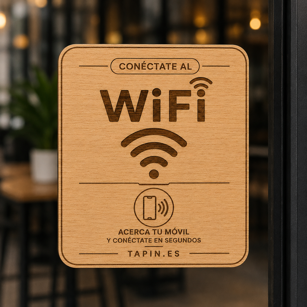 Placa NFC para Reseñas, Redes Sociales y Reservas
