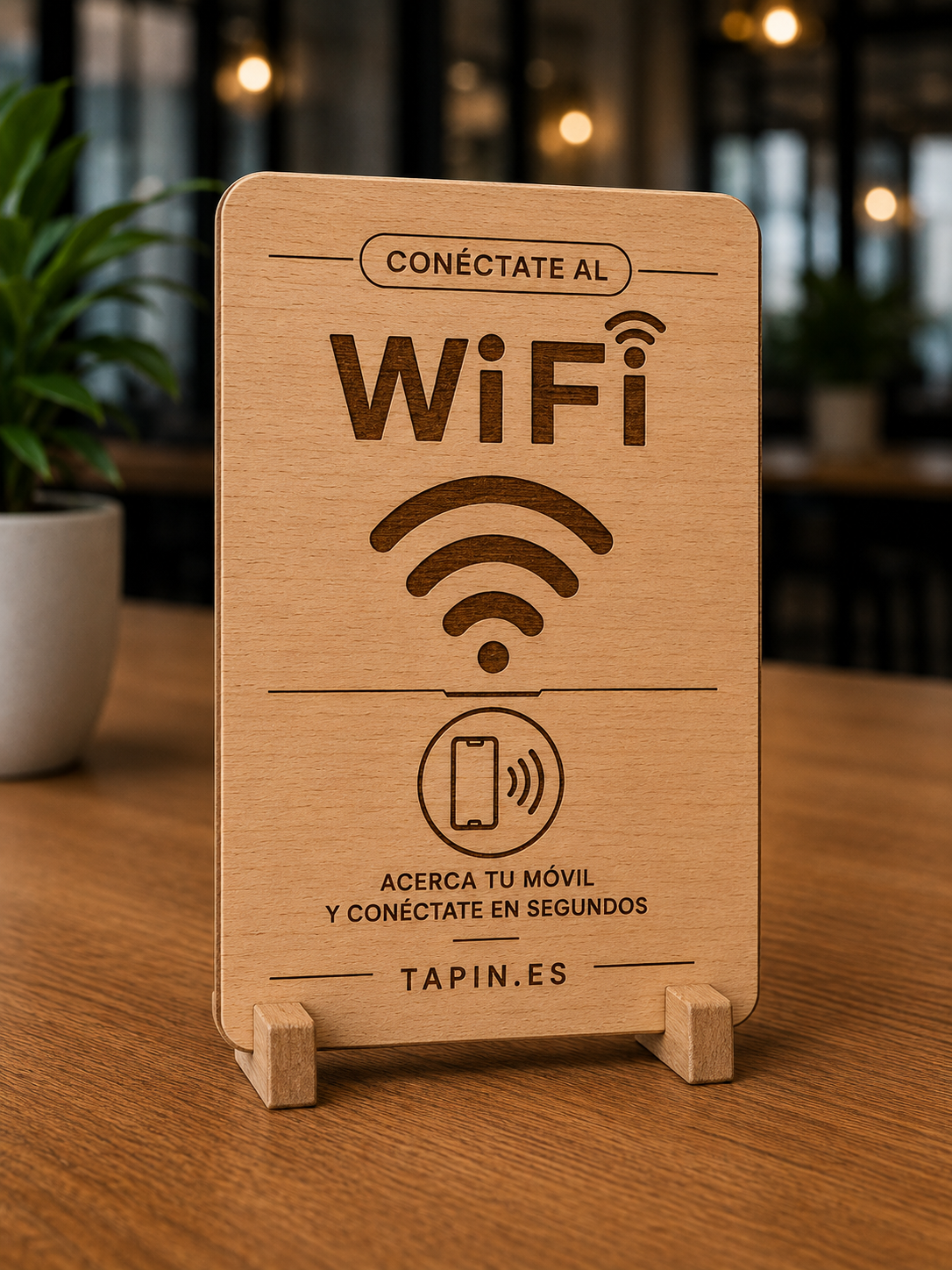 Expositor NFC para Reseñas, Redes Sociales y Wifi