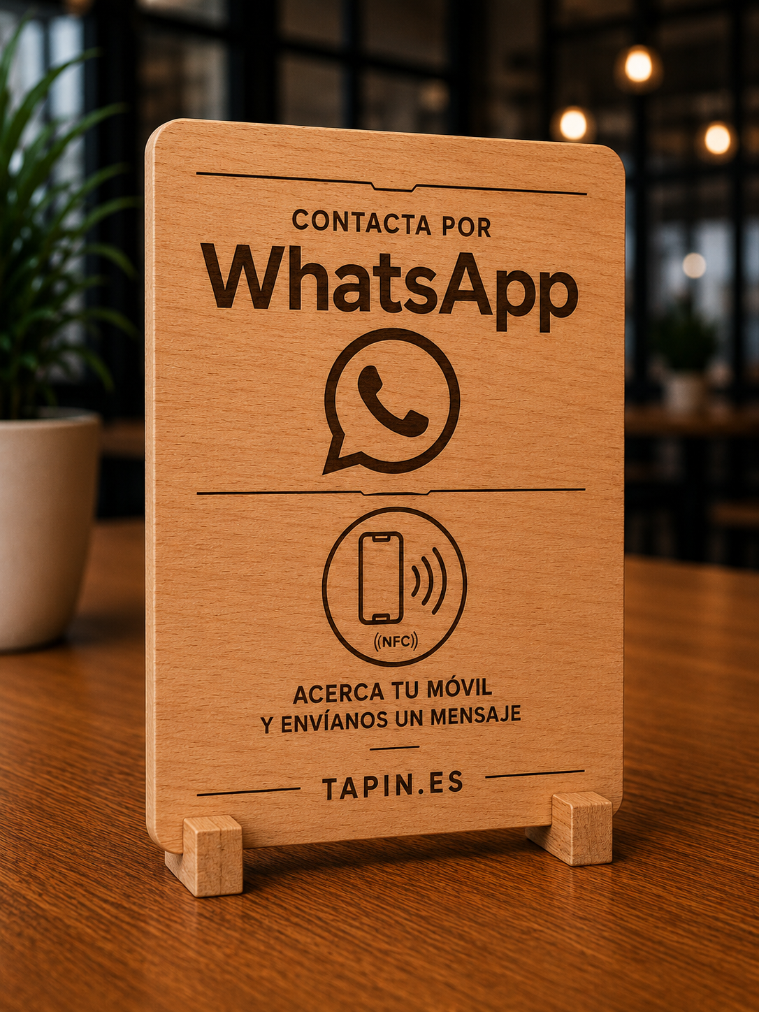 Expositor NFC para Reseñas, Redes Sociales y Wifi
