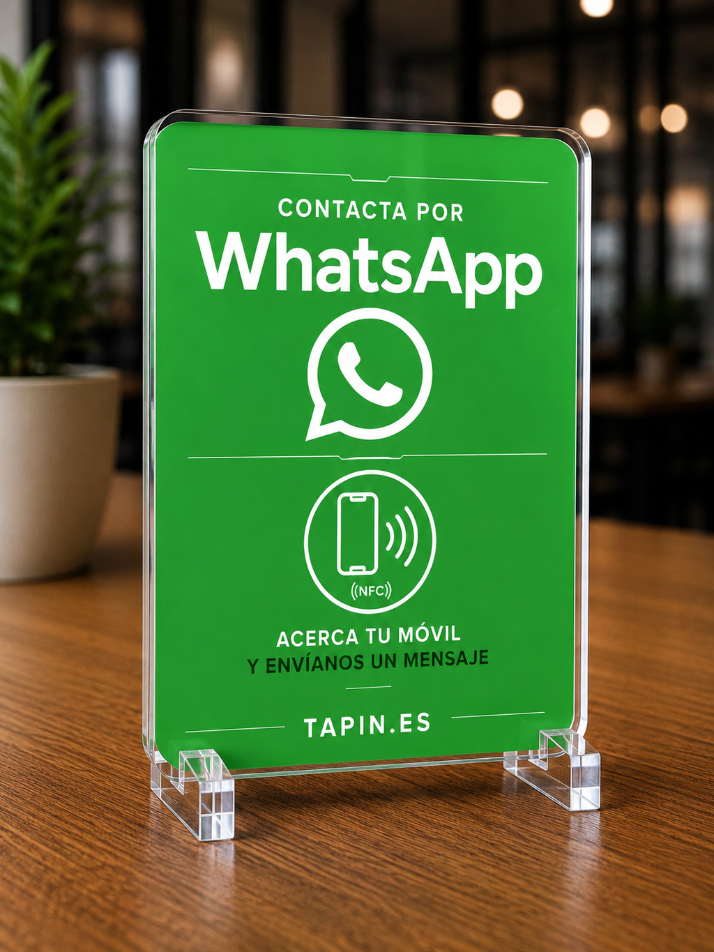 Expositor NFC para Reseñas, Redes Sociales y Wifi