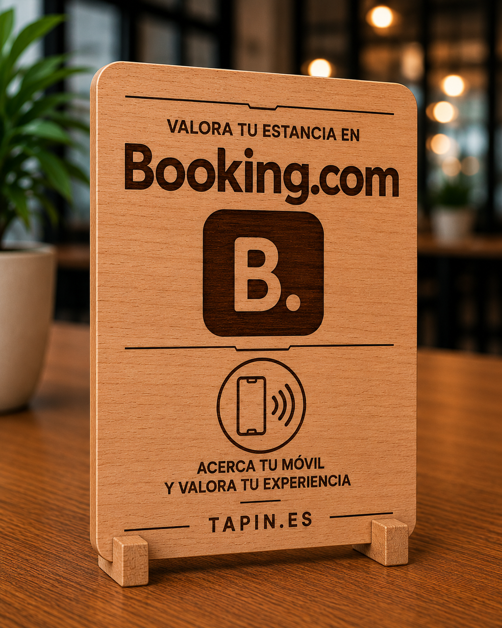 Expositor NFC para Reseñas, Redes Sociales y Wifi