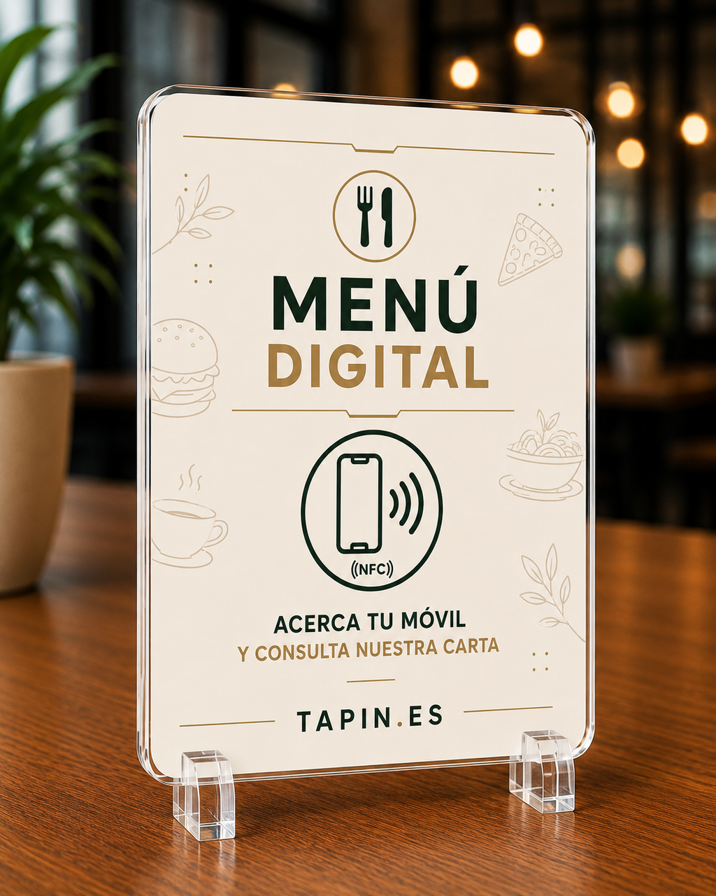 Expositor NFC para Reseñas, Redes Sociales y Wifi