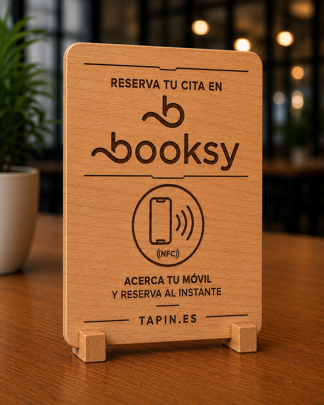 Expositor NFC para Reseñas, Redes Sociales y Wifi