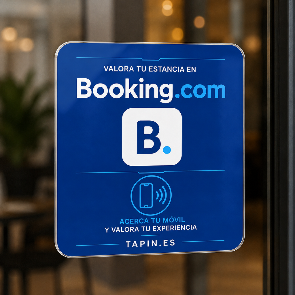Placa NFC para Reseñas, Redes Sociales y Reservas