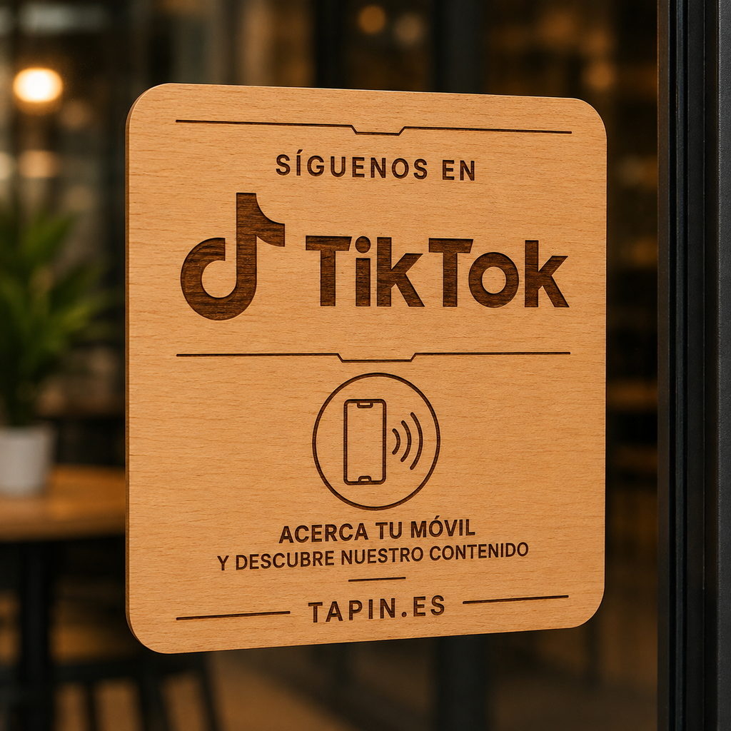 Placa NFC para Reseñas, Redes Sociales y Reservas