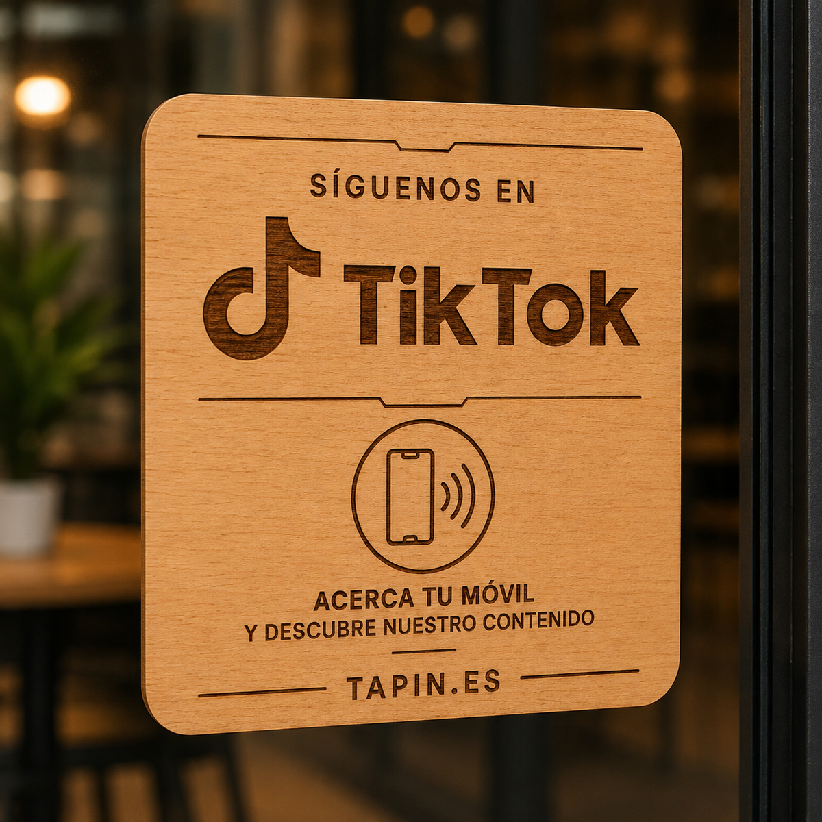 Placa NFC para Reseñas, Redes Sociales y Reservas
