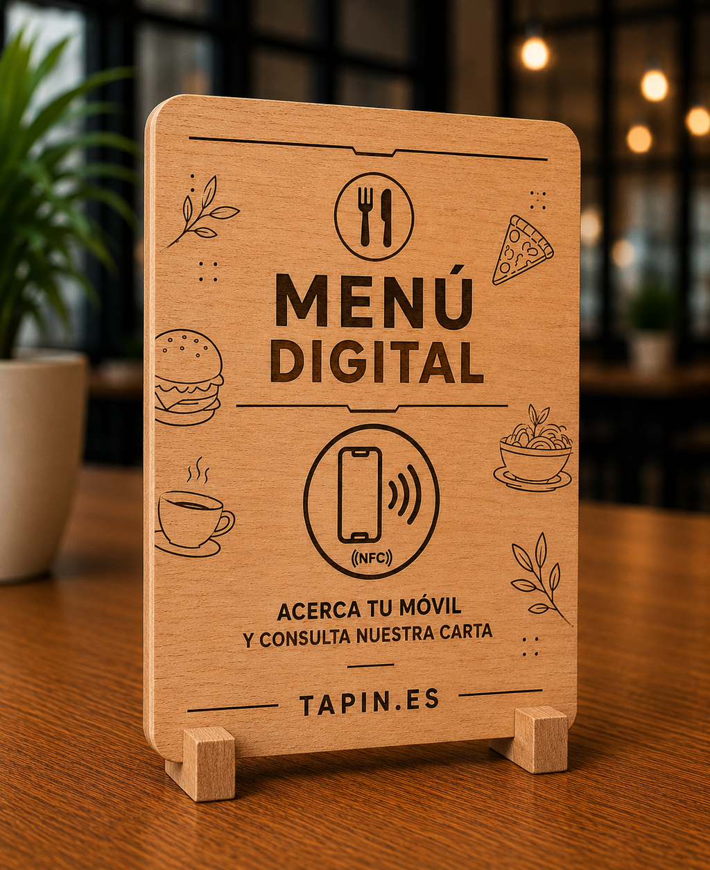Expositor NFC para Reseñas, Redes Sociales y Wifi
