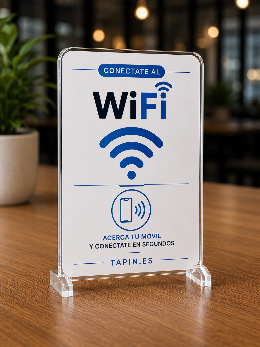 Expositor NFC para Reseñas, Redes Sociales y Wifi